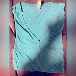 American Apparel Vneck Unisex Tee  - Evergreen Teal